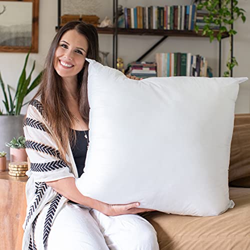 Foamily Throw Pillows Insert 28 X 28 Inches - Bed And Couch Decorative Pillow - Made In Usa - Bed And Couch Sham Filler #TOP1