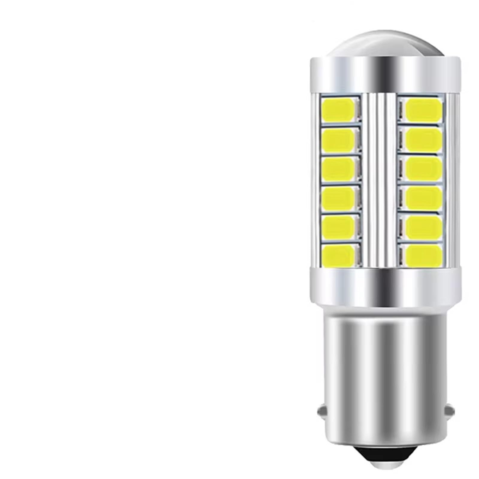 1 PZ 1157 BAY15D P21W 1156 BA15S Lampadine a LED Indicatori di direzione 12V 5630-33SMD 7000K Freno di parcheggio retromarcia bianco(4,1156 ba15s P21W)