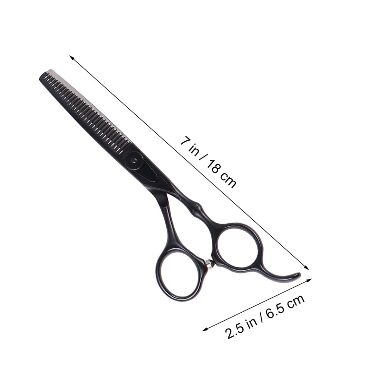 Set Forbici Professionali Taglio Chioma 2 Pezzi Nero Acciaio | Pettine Incluso, Impugnatura Ergonomica, per Casa e Salone, Prevenzione Danni ai Chioma