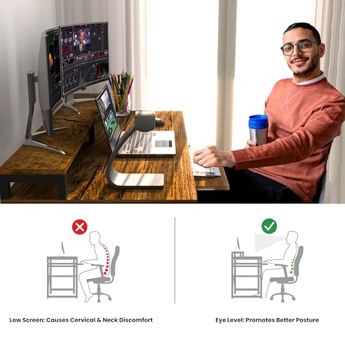 Image of Klaxon Computer Desk for Home Office with Keyboard Tray and Monitor Stand - 120 cm Workstation Table for Gaming, Study and Work, Engineered Wood and Metal Frame, Fd & Black, DIY Installation