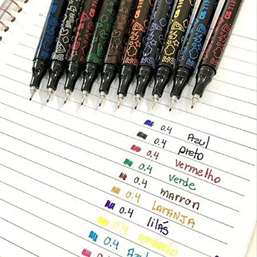 Caneta hidrográfica Tip Line 0.4mm com 10 cores Cis