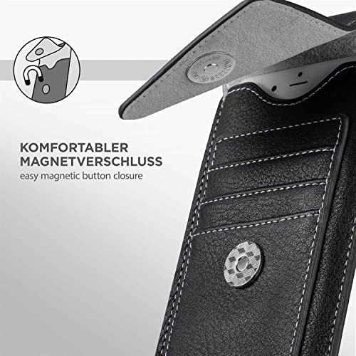 Coque compatible iPhone 11 Pro Max ONEFLOW Zeal étui simili cuir noir - 3