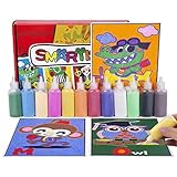 dibujo arena [Manualidades de bricolaje] Los niños completan fácilmente el kit de juguetes. Solo necesita despegar la parte precortada para revelar una superficie pegajosa y luego espolvorear arena sobre ella. Luego use un cepillo o un palo para terminar el trabajo. Grandes decoraciones para el hogar y la oficina. Puede ayudar a los niños a mejorar su sentido de logro y creatividad, aumentar la capacidad de coordinación mano-ojo y la perseverancia y concentración de los niños.