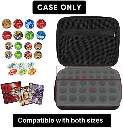 Minahao Toy Storage Box Compatible with 34 PCS Bakugan Battle Planet,BakuCores,Armored Alliance,Geogan Rising,Sponge is Pre-Slotted in Two Sizes,Compatible with Different Bakugan Toys(CASE ONLY)