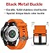 ANCOOL Compatible with Fenix 5S/6S/7S Bands 20mm Easy Fit Silicone Watch Bands Replacement for Fenix 8 43mm/5S Plus/6S Pro/D2 Delta S Smartwatches(Orange)