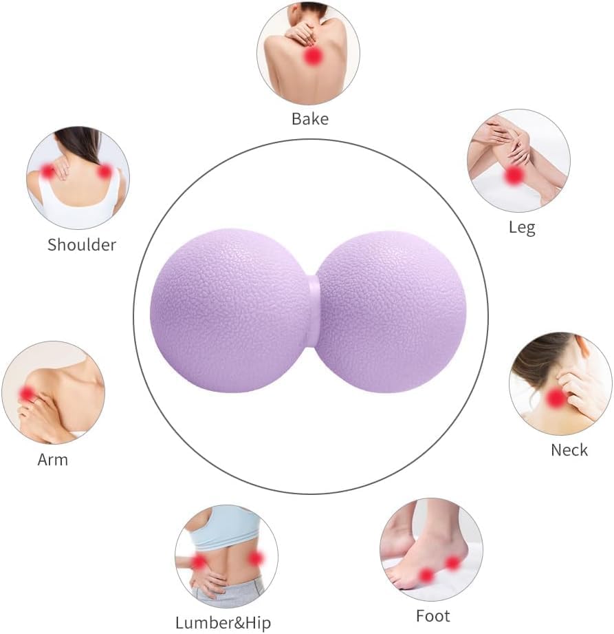 Miniatura 9 de Bolas de masaje dobles de lacrosse, bolas de masaje de maní y bola de fascia para aliviar la fatiga muscular y relajar los músculos para pies y