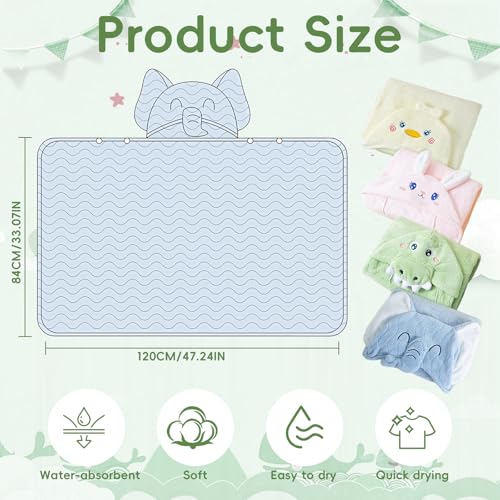 HAGOT Kapuzenhandtuch für Babys, 80x80 cm, Baby Bath Towel, Babybadetuch aus Korallenvliesfür, Babys Neugeborene, Rosa – Ansicht 2
