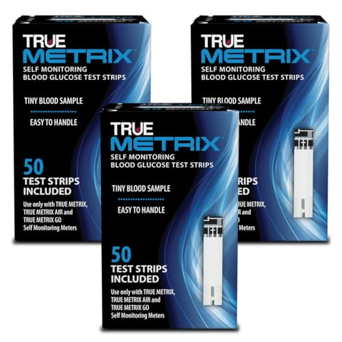 TRUE METRIX Self Monitoring Blood Glucose Test Strips, TRUE METRIX Family of Self Monitoring Blood Glucose Meters, Value Pack, 150 Count (3, 50-Count Boxes)