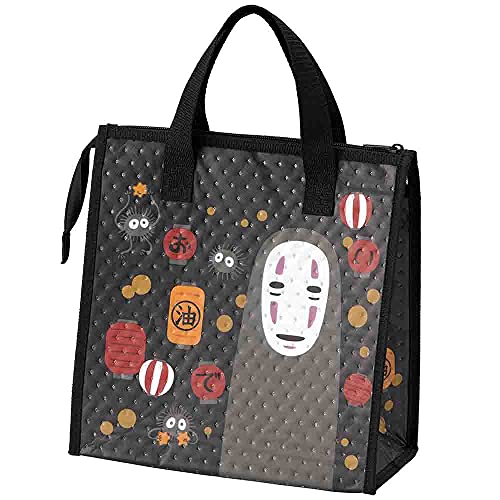SKATER FBC1-A Spirited Away Thermal Insulated Lunch Bag with Zip Closure - No-face,Black - Image 2