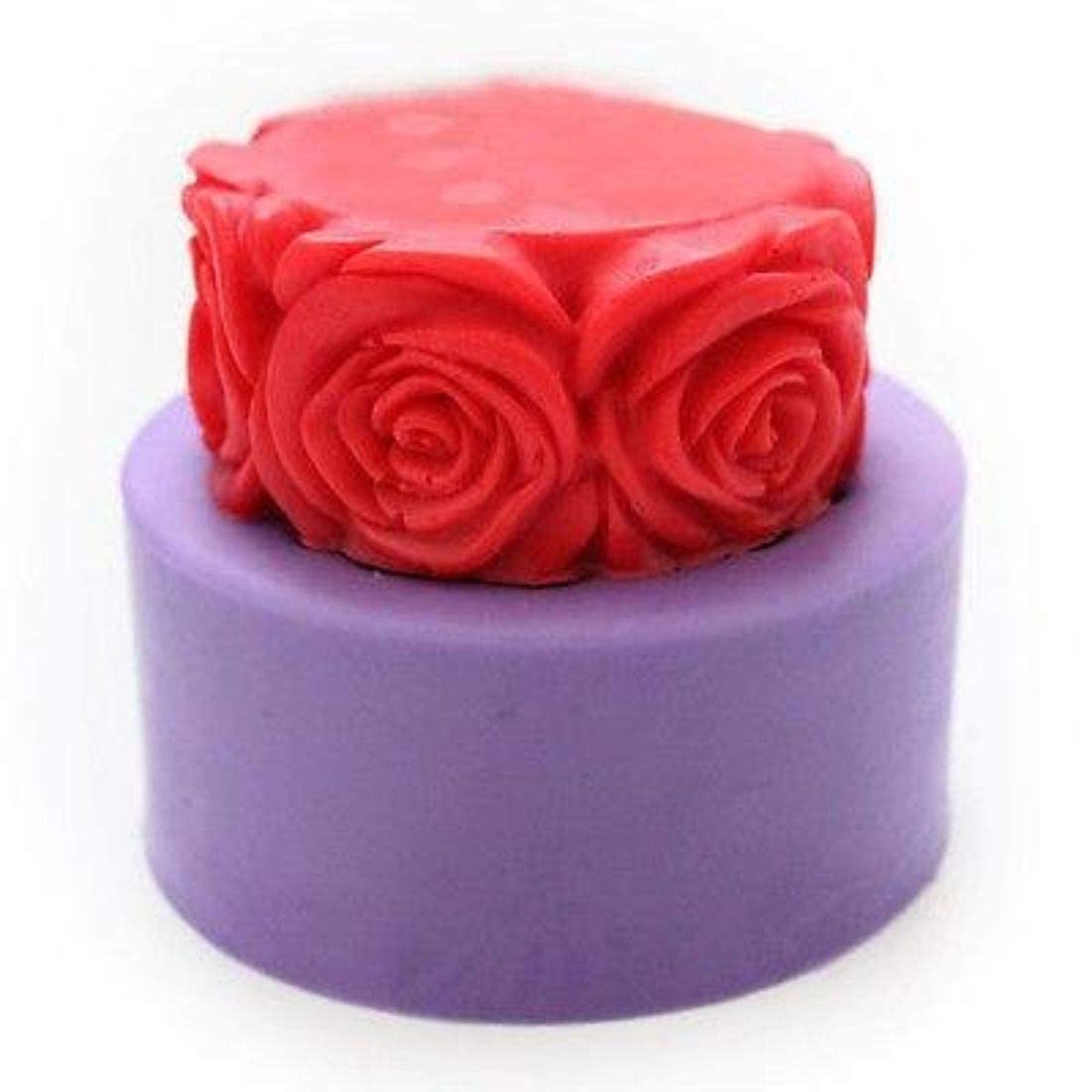 Aramex 3D Rose Handmade Soap Mould Flower Candle Mould