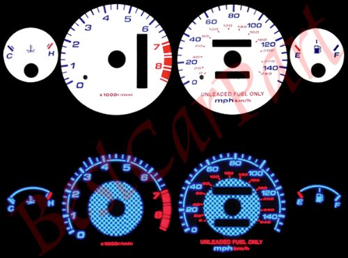 Blue Indiglo El Gauges For 94-01 Acura Integra Rs/gs/ls At