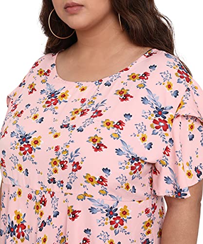 Image of OOMPH! Women's Crepe A-Line Maxi Plus Size Dress - plusd50