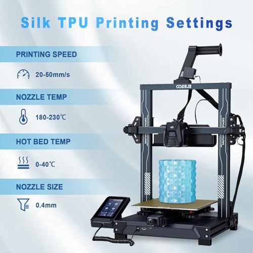 Image of YOUSU Silk TPU Filament 1.75mm, 95A TPU 3D Printer Flexible Filament, Soft Elastic & Durable, High Strength for Phone Case, Wearables & Functional Parts,4x250g Bundle, Gold,Dark Silver,Blue,Purple