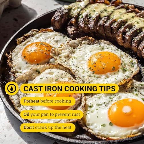 Lodge Round Seasoned Cast Iron Griddle 10.5 Inches - Round-Shaped, Pre-Seasoned Iron Griddle Pan - Non-Toxic, PFAS-Free Cookware - Compatible with Stovetop, Oven, Grill, or Campfire by Lodge - Image 7