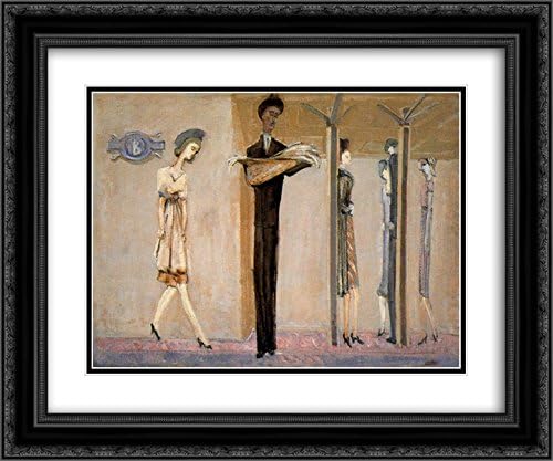 ArtDirect Mark Rothko 2X Matted 24x20 Black Ornate Framed Art Print 'Underground Fantasy'