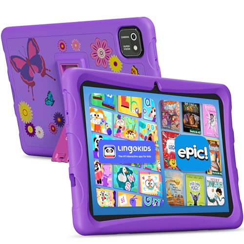 Image of Contixo 10 inch Kids Tablet - K103 Android Learning Tablet with Exclusive Games and Educational Apps, 32GB Storage, WiFi, Parental Controls & Kid-Proof Case - Purple