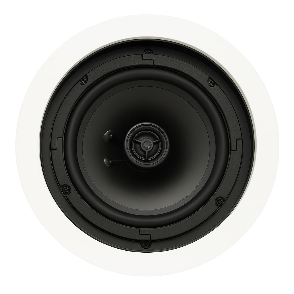 RO&CO System One IC-820 – Pareja de Altavoces Empotrables 8″ 2 Vías 8 Ohm 100W, Pasivos con Cable, Requieren Amplificador Externo, No Bluetooth, No Autoamplificados, Blanco.