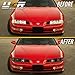 USR DEPO 92-96 Prelude UPGRADE Projector Headlight Assembly Set with Corner Lights (Left + Right) Compatible with 1992-1996 Honda Prelude (All Clear Lens, Black Housing, Plug and Play, 2PC Set)