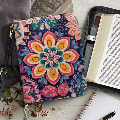 Personalized PU Bible Cover with Strap Church Book Cover,Custom Carrying Book Case Bible Protective 5