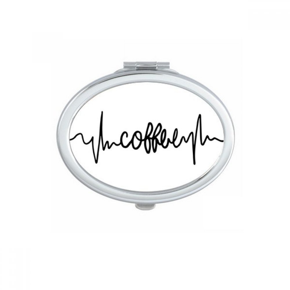 Miroir de maquillage compact portable ovale petit format pour sac à main
