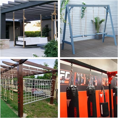 HVDHYY M6 304 Ringschrauben Lang Ring aus Edelstahl, Ösenschraube lange Schraube, Gewindestange, Ringschraube, 10 Stück zur Befestigung und Aufhängung