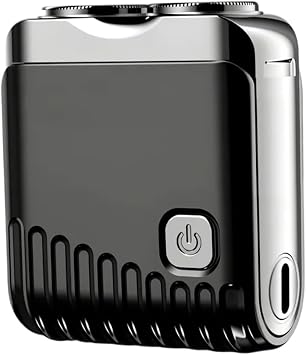 Mini Electric Shaver, 2026 New Dual Head Waterproof Rechargeable Razor Mini Wet Dry Shaving Razor for Travel Home Black