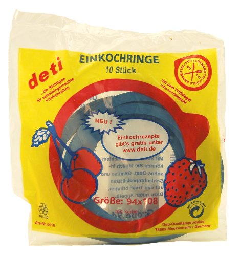 Preisvergleich Produktbild Einkochringe Größe: 94x108 mit Kerbe10 Stück