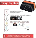 Vgate OBD2 Bluetooth Scan Tool, ELM327 Bluetooth OBDII Diagnostic Scanner, Auto Car Code Reader, Vehicle Fault Code Scanner for Android & iOS Auto Sleep Updated Version (Orange)