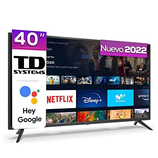 TD Systems - Smart TV Hey Google Official Assistant - Televisores 40 Pulgadas, Control por Voz, Chromecast, 3X HDMI, 2X USB. 3 años de garantía - K40DLX15GLE Modelo 2022