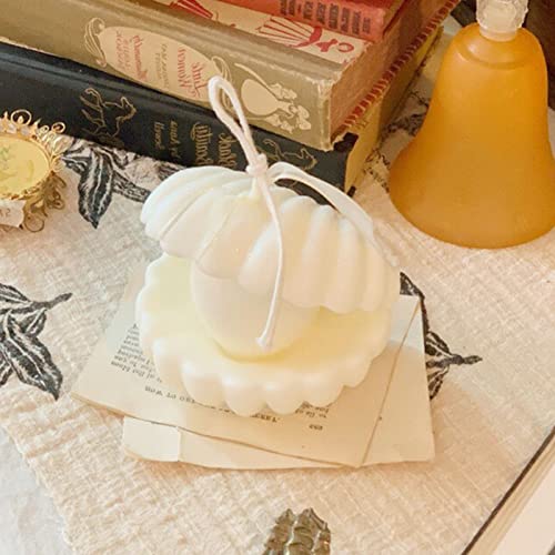 Silicone Seashell Pearl Candle Molds,Handmade Resin Candles Casting Molds,3D Pearl Shell Silicone Candle Mold,Epoxy Mold Soap Moulds For Make Paraffin Wax Diy Crafts Casting Home Decoration (S) #TOP7