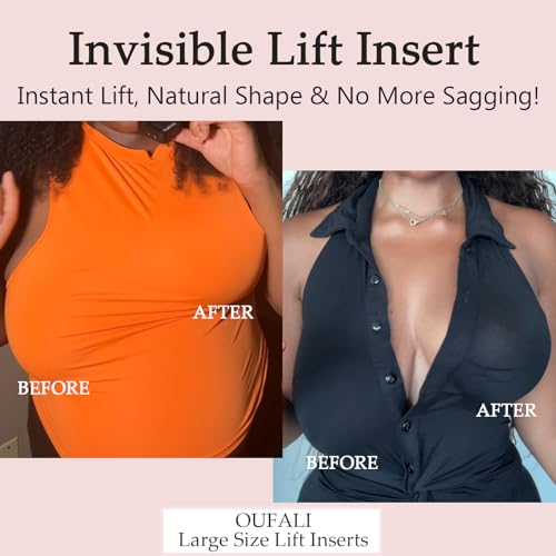 Large Size Lift Inserts Sticky Bra Lightly Padded for Large Breasts Adhesive Lifting Bras for D+ Cup Reusable4