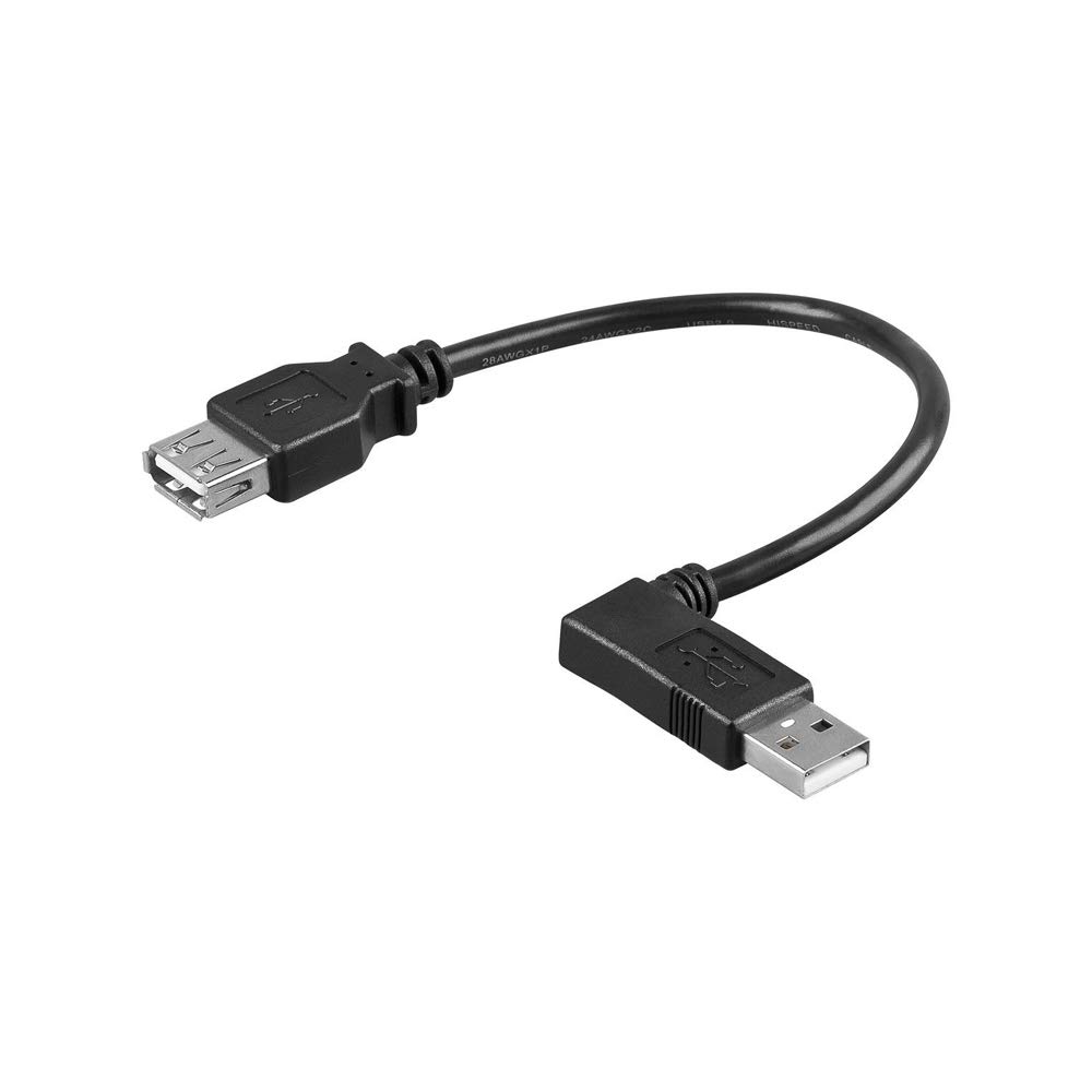 Goobay 95704 USB 2.0 Hi-Speed Extension Cable, 90° Clip, 0.15m Length