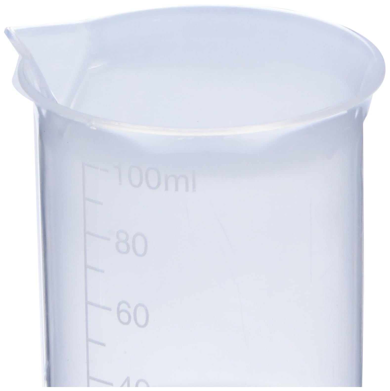 Rayher 34457000 Misurino Piccolo Volume 100 Ml, Diametro 5,2Cm, Altezza 72 Mm, Con Beccuccio, Senza Manico, in Plastica Trasparente, per Misurare, Miscelare Materiali per Lavori Creativi Come Vernici