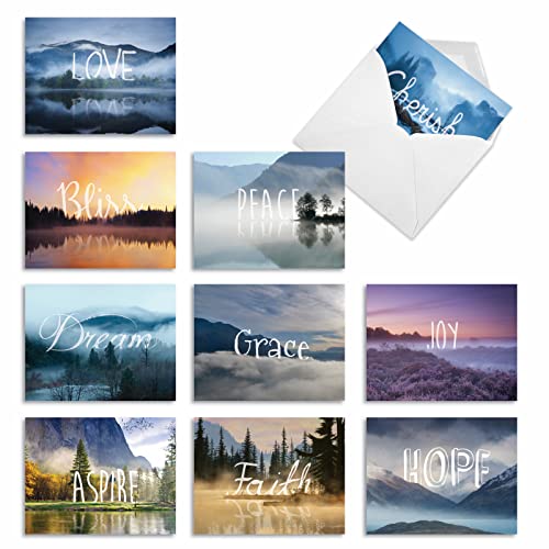 Best Card Co 10 Mini Boxed Notecards All Occasion Wordscapes M6581OCB