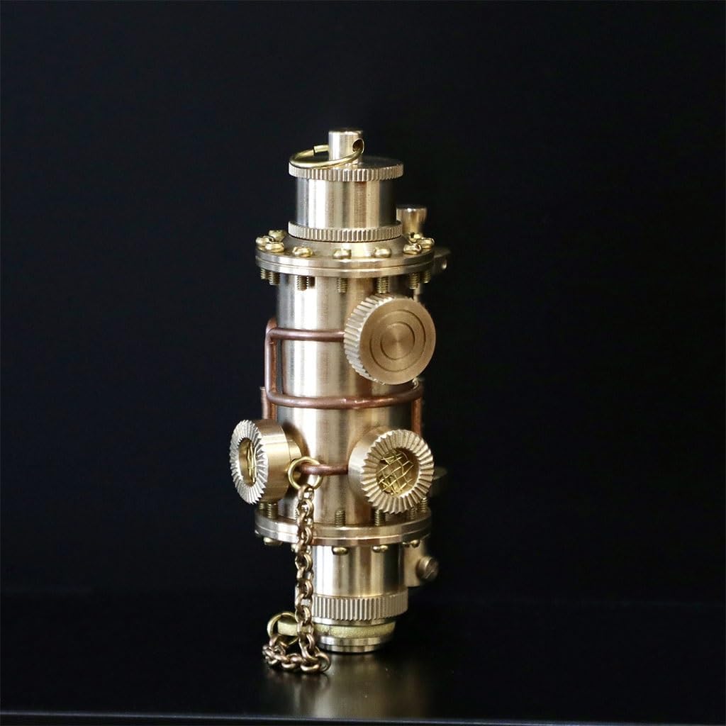 Purely Handmade Old-Fashioned Kerosene Lighter, Steam Punk Style Series, Retro Mechanical Armor High-End Copper Lighter, Collection of Men's Gifts