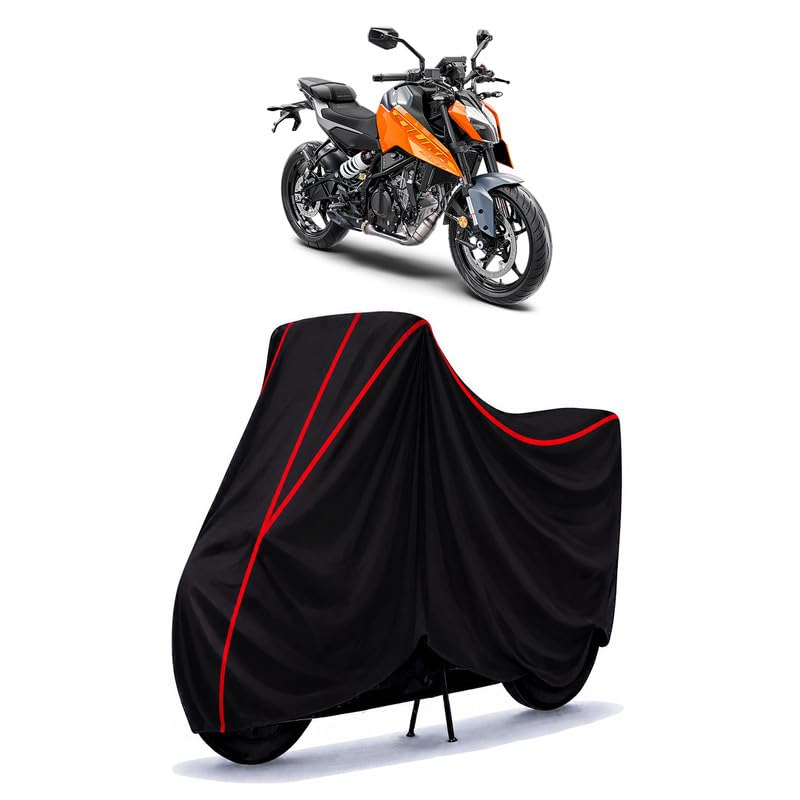 Image of KTM 250 Adventure Water Resistant Bike Cover for All Motorcycles & Rain | Heavy Duty Taffeta Fabric | UV Protection, Dustproof, Scratchproof | All Weather Two Wheeler Body Cover with Elastic Bottom