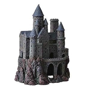 Penn-Plax (RRW8 Age-of-Magic Wizard’s Castle Aquarium Decoration – Safe for Freshwater and Saltwater Fish Tanks – Large
