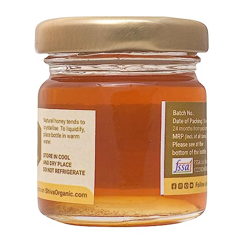 Image of Shiva Organic Raw Van Tulsi Flower Honey 50g | 100% Pure NMR Tested | Raw and Unprocessed