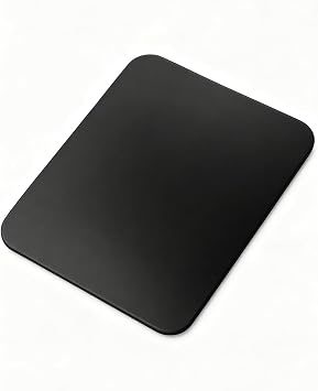 Mouse Pad with Non-Slip Rubber Base, Waterproof Surface & Smooth Tracking, Portable & Compact Computer Mouse Mat for Laptop, Travel, Office & Home PC, 8.66 x 7.09 in, Black