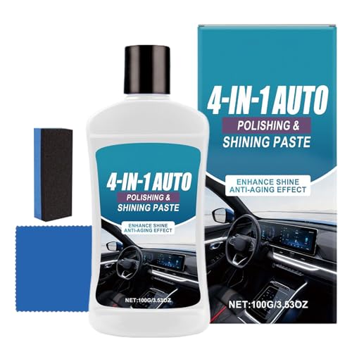 Limpiador de Coche, Abrillantador de Interiores, Limpiador de Detalles de Vehículos, Restaurador de de 100 g con Efecto Pulido, Herramienta de Cuidado Automático Fácil de Usar, Accesorio Práctico
