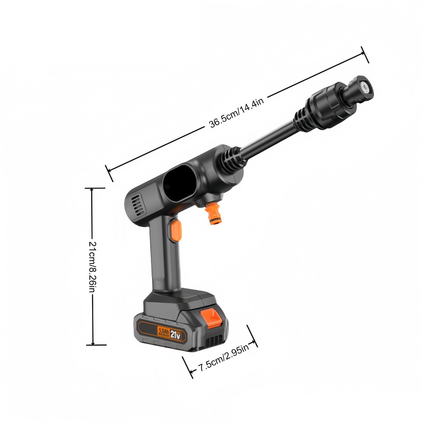 Hidrolimpiadora Inalámbrica A Presión Accesorio De Rociado Manual Portátil | Pulverizador De Agua A Alta Presión Máquina Para Lavar Coches, Entradas, Patios, Exteriores, Caravanas