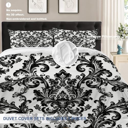 Housse de couette baroque pour très grand lit imprimé floral - 7