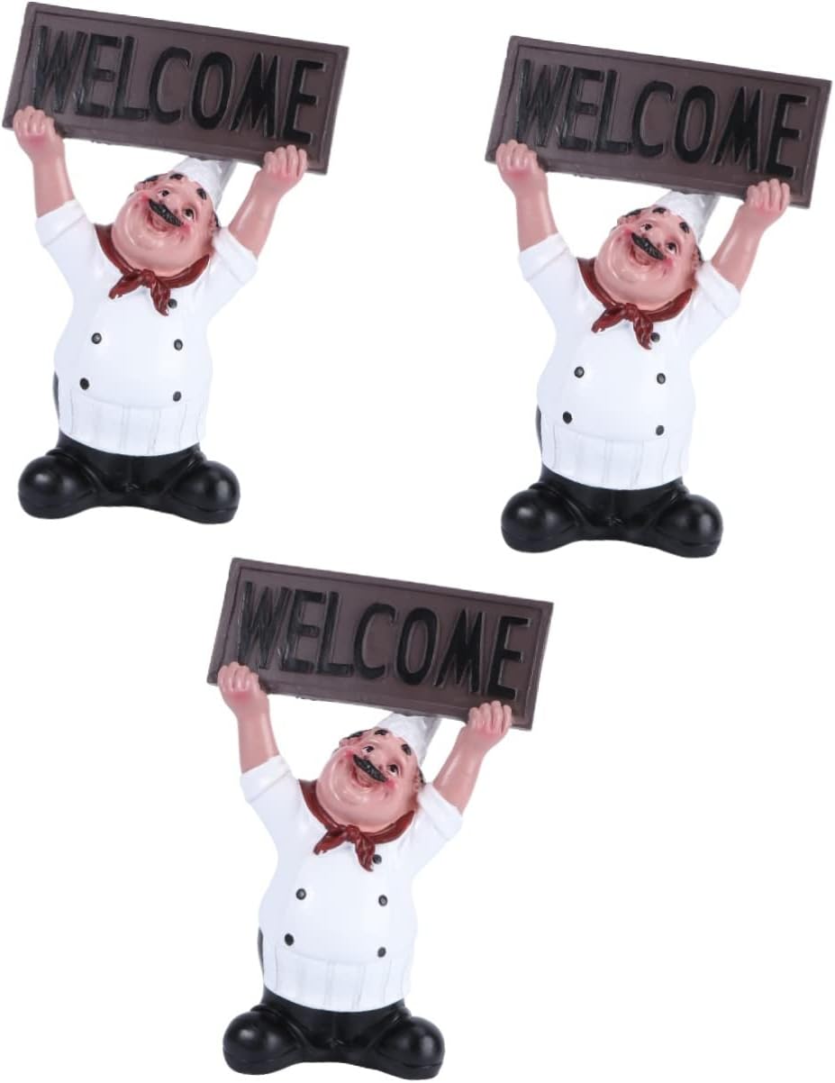 OKUMEYR 3 Pcs Chef Decoration Decor for Table Tabletop Decor