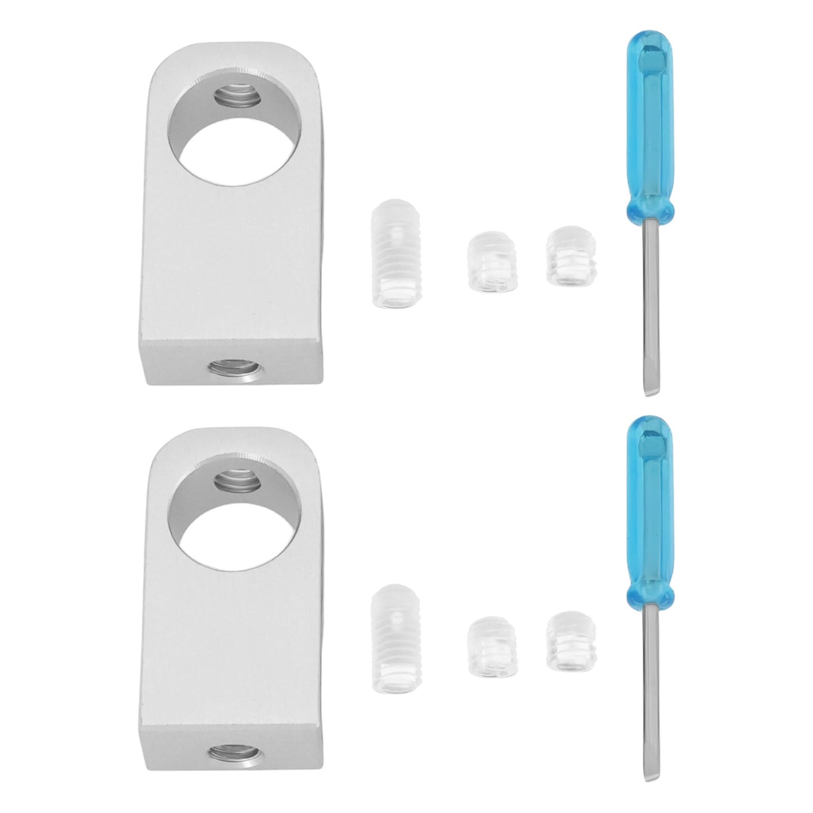 The Lord of the Tools 2pcs Aluminum Alloy Pipe Holder Clamp Distance 11mm Aperture 14.5mm for Aquarium Inlet and Outlet Pipes, S
