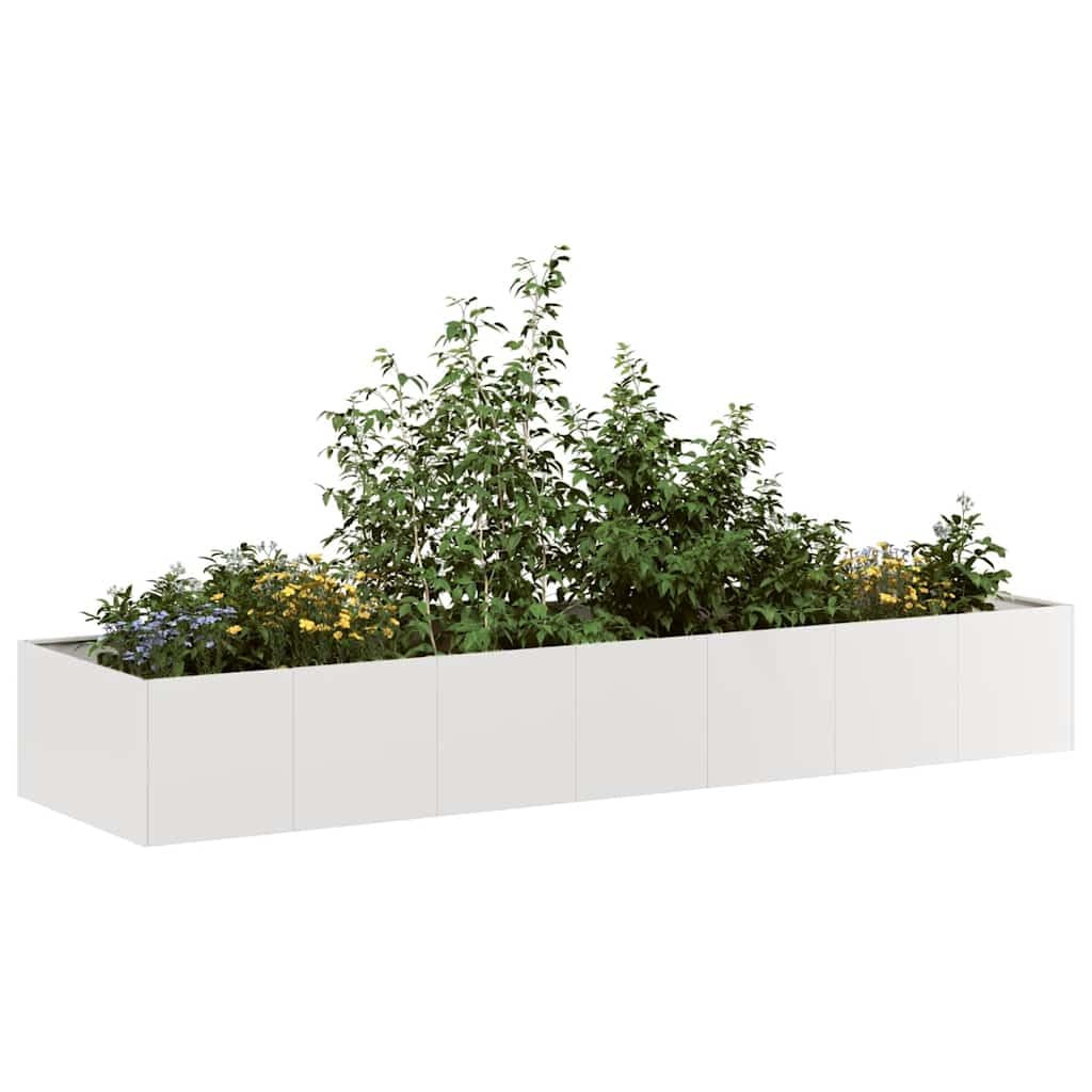 vidaXL Pflanzkübel 280x80x40 cm Edelstahl, Pflanzschale, Garten-Garten-Pflanzkübel, Outdoor-Pflanzgefäß, Hochbeet, Pflanzgefäß, Blumenkasten
