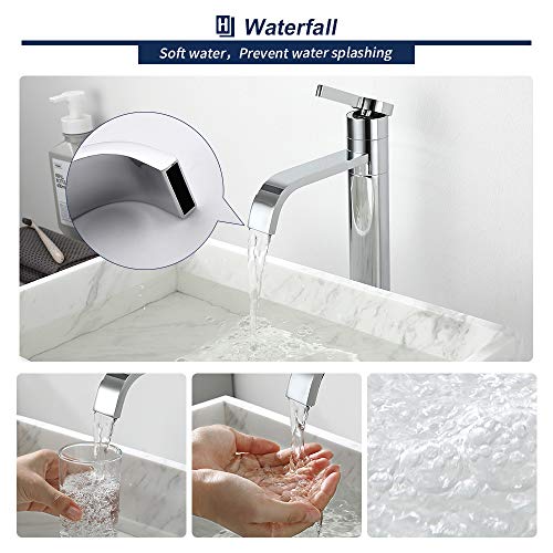 HOMELODY-Grifo-Alto-para-Lavabo-Bano-Giratorio-Laton-Inoxidable-con-Mangueras-Estandares-para-Agua-Fria-y-Caliente-Diseno-Moderno-Grifo-para-Lavabo-Encimera-Ahorro-de-Agua