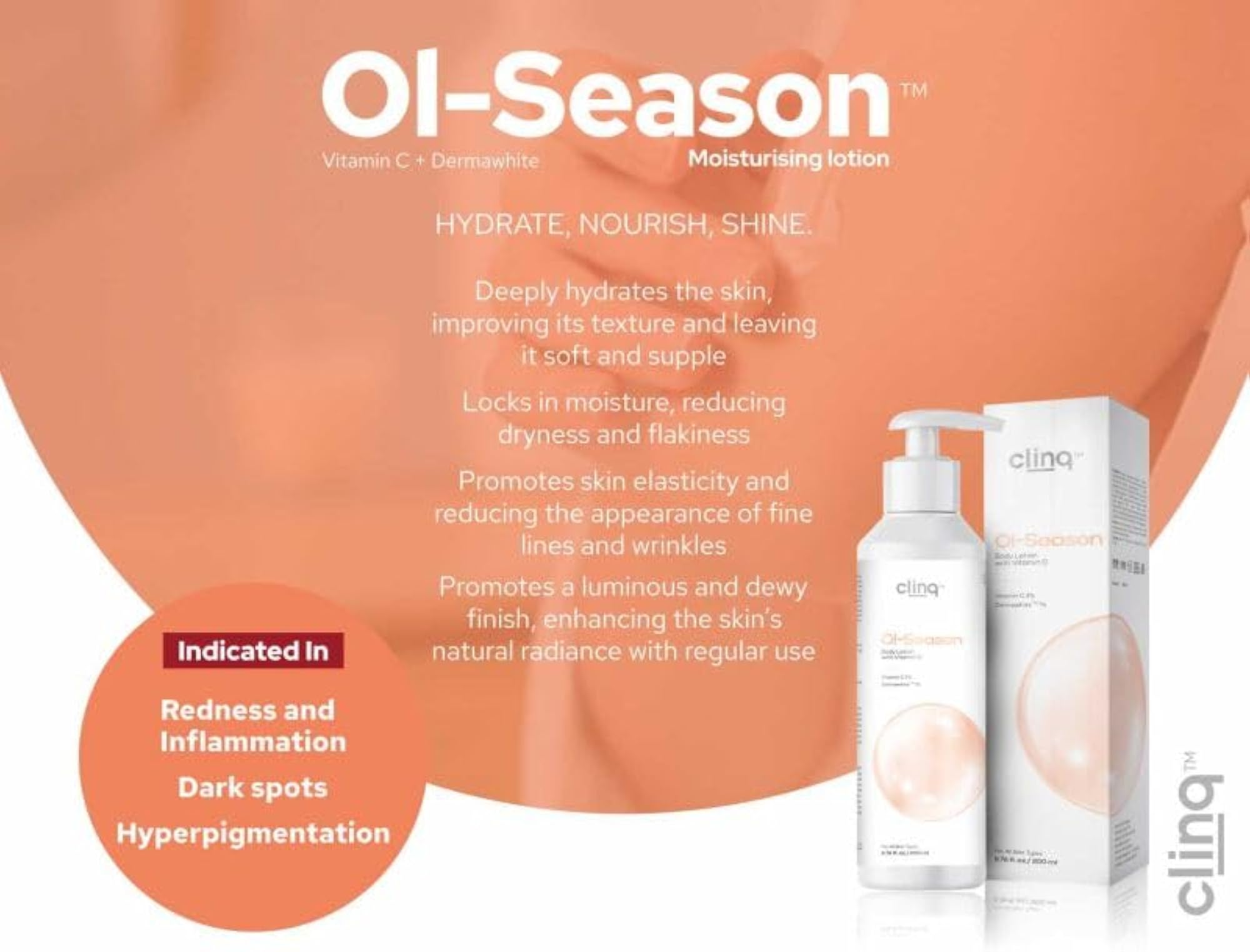 OI-Season Vitamin C Whitening Body Lotion, 200 ml
