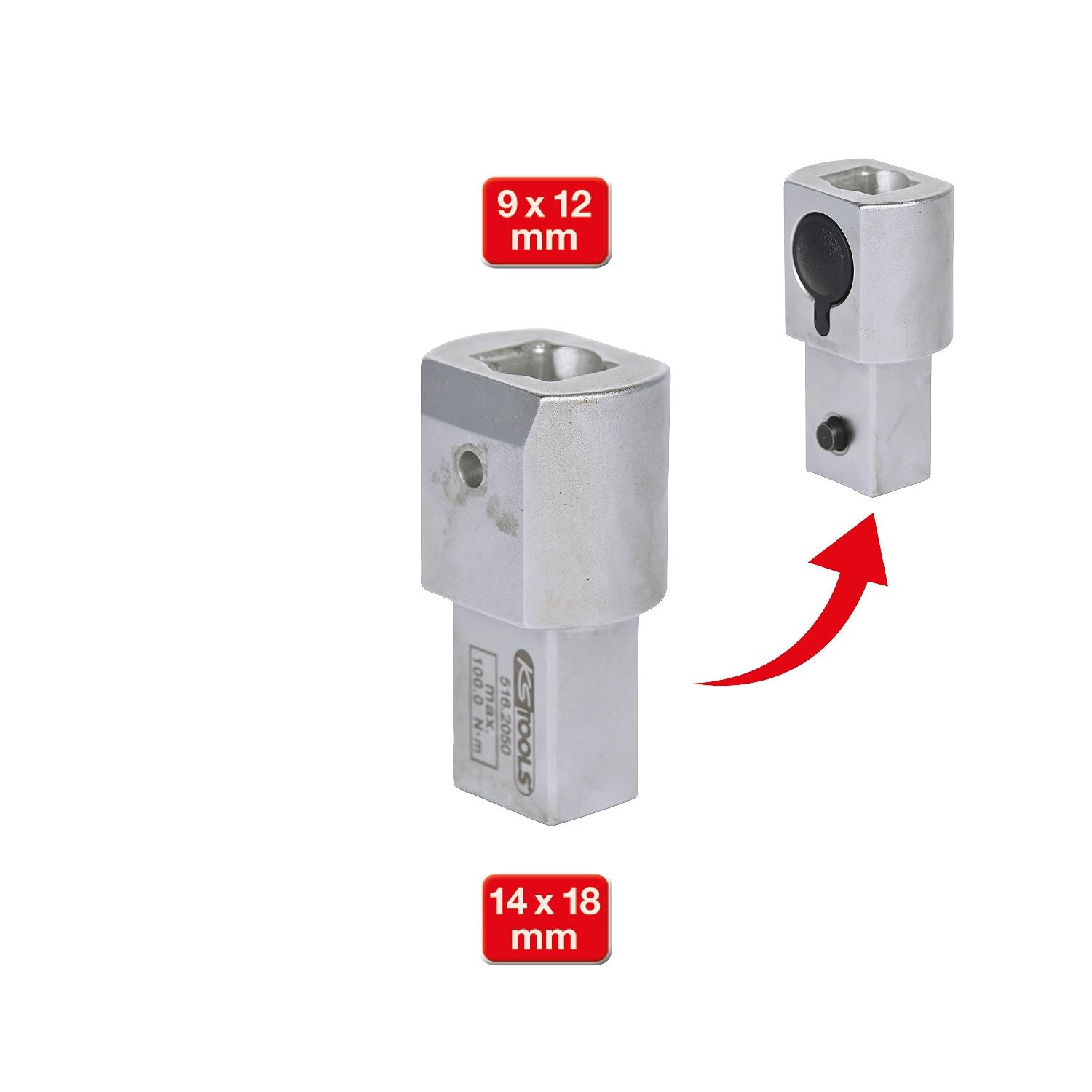 14x18 mm Adaptador insertable, auf 9x12 mm