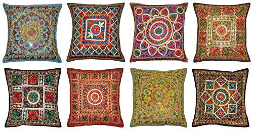 Rajasthani Cushion Cover For Valentines Day 16 X 16 Inches (5 Pc) #TOP5