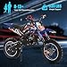 Mini Dirt Bike,50CC Gas Powered 2 Stroke Off Road Trail Bike for Kids and Adults, Kids Dirt Bike Gas Power Motocross,Off Road Mini Motorcycle,Pocket Motorbike with Front Rear Disc Brakes Blue
